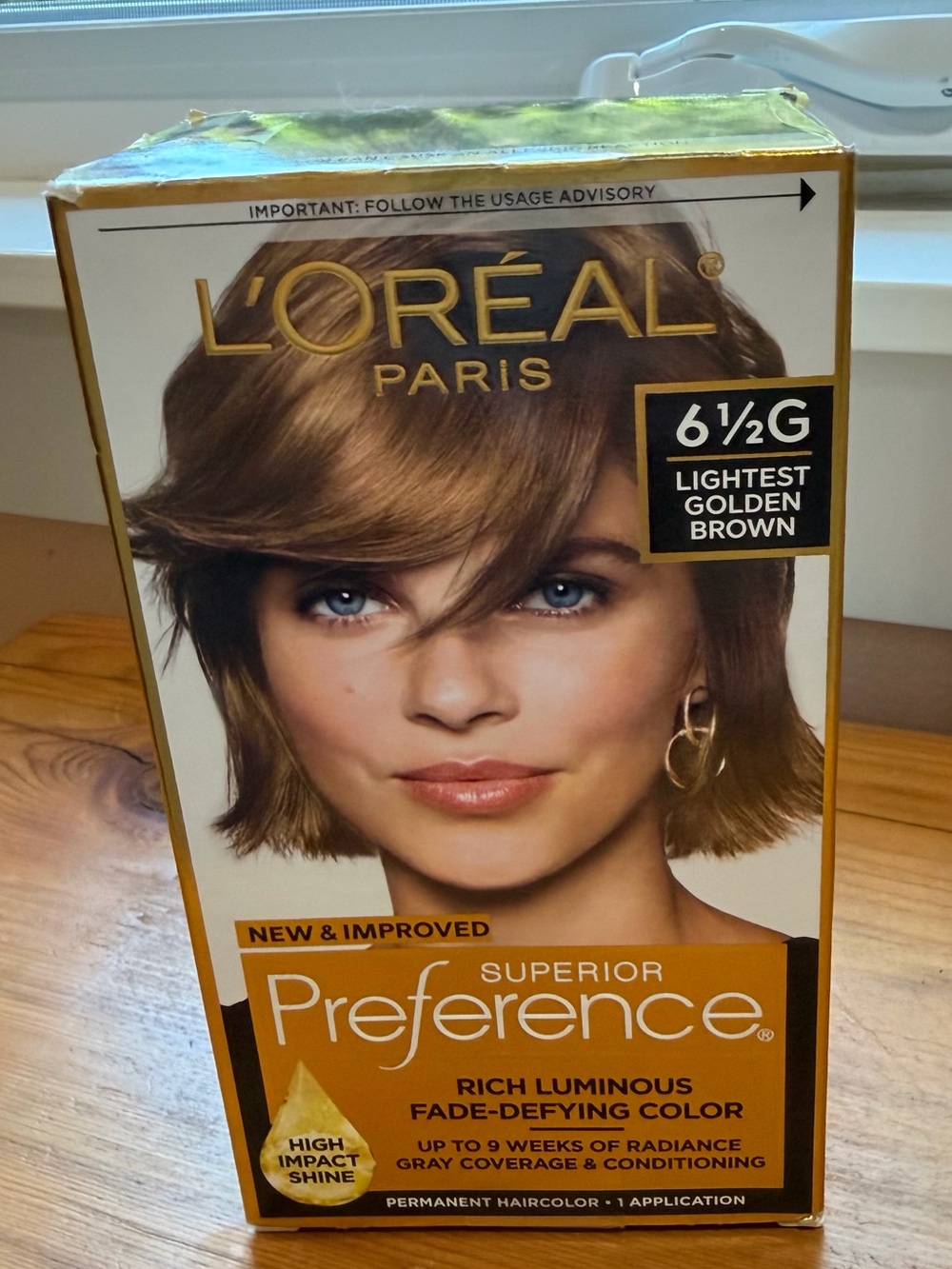 L'Oreal Preference Superior Hair Color -6 1/2 G Lightest Golden Brown